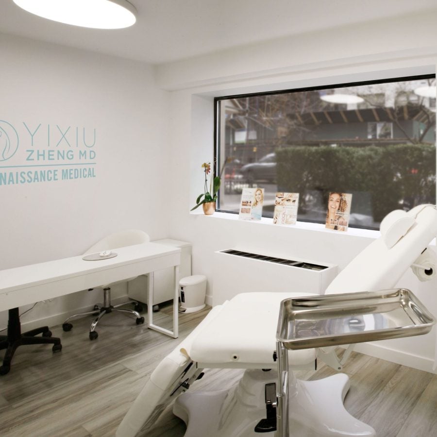 Treatment room with exam chair at Renaissance Medical
